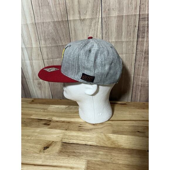 Flash Lightning Bolt DC Comics Gray Adjustable Snapback Baseball Cap Hat - Picture 3 of 8